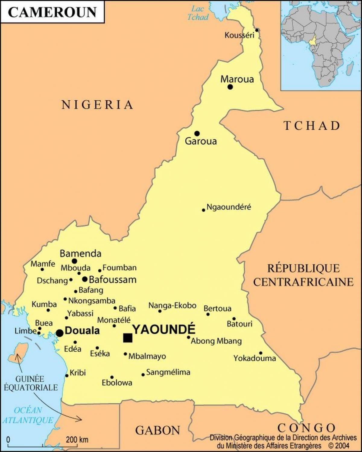 Mapa ng douala Cameroon