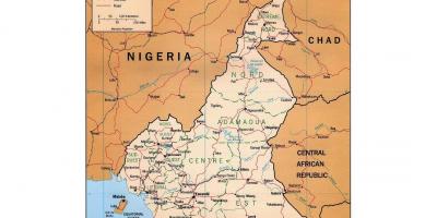 Mapa ng timog Cameroon